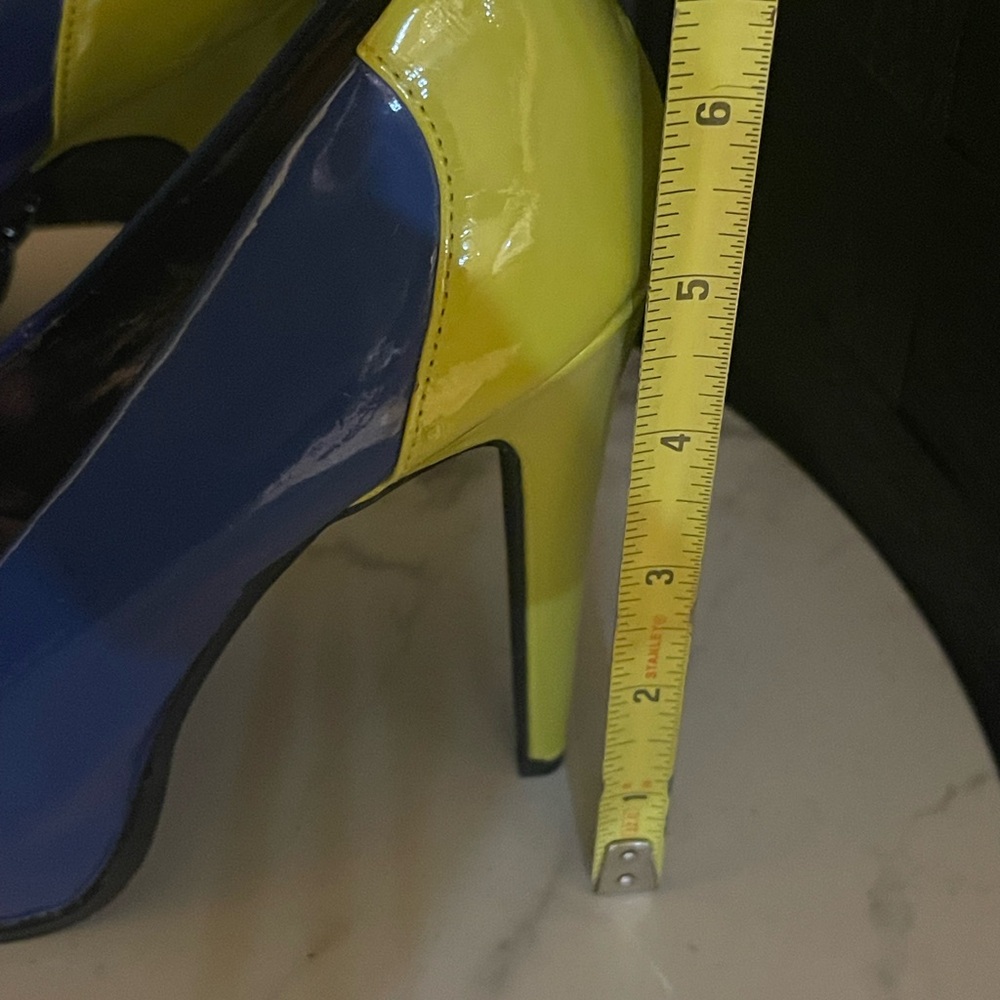 Simply Vera Vera Wang High Platform 5" High Heels Blue/Green Women's- Size 6M - Picture 7 of 13